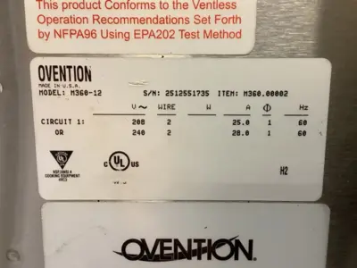 152-0806 Ovention Matchbox Conveyor Oven
