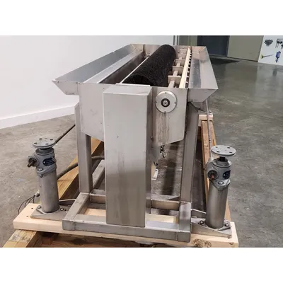 Used 1/2HP Motorized Sanitary Conveyor Belt Washing System - 54"W