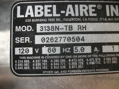 USED LABEL-AIRE 3138-N-TB RH