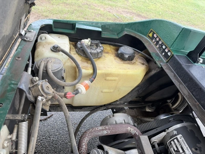 (1) 2017 E-Z-Go golf cart with a Kawasaki gas engine, model 625111G01, includes canopy, ball cover, ...