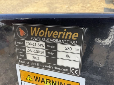 Used WOLVERINE TDB-11-84W 84” SKID STEER TRACK DUTY BUCKET Skid Steer Buckets Michigan US | Miedema Asset Management Group #1325537