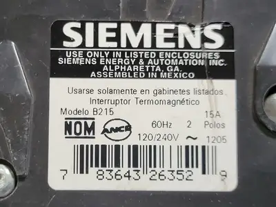 Used SIEMENS B215 Switchgears British Columbia CA | Lenmark #242145