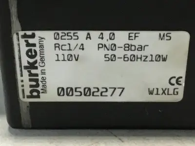 USED BURKERT 0255 A 4,0 EF MS