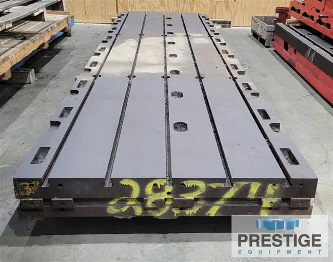 Floor Plate, T-Slotted, 60" x 218" x 10" Cast Iron