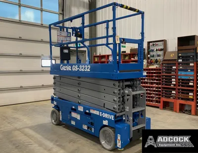 New | in-Stock 2026 GENIE GS-3232 E-DRIVE ELECTRIC SCISSOR LIFT Scissor Lifters Alberta CA | Adcock Equipment #1417629