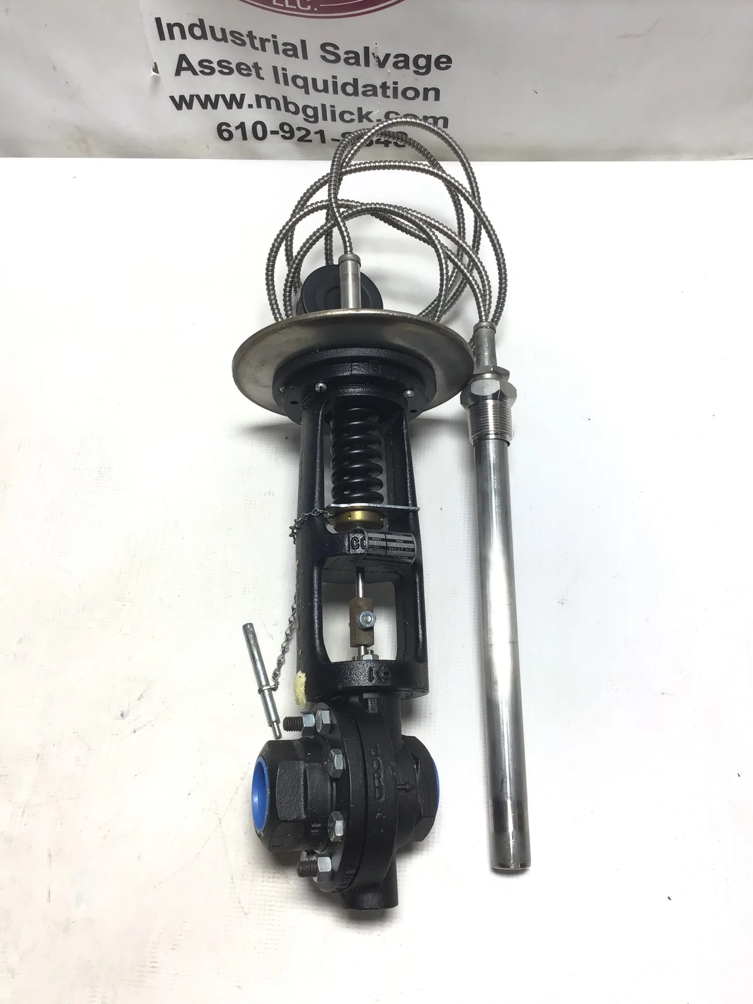 Jordan 80 Temperature Regulator 1-1/4 Size 120-185 Range 988PSI Max Press at 100°F