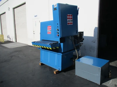 36" AEM, Belt Grinder, w/ slurry & blower