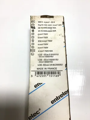 Entrelec M 4/6 5116 Grey Terminal Block Reg Nr 1502  – 800VAC/DC – 4mm² – 32A