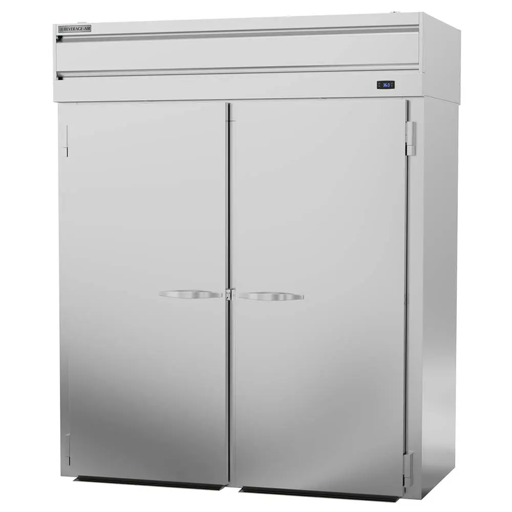 Beverage-Air PRT2HC-1AS 66" Two Section Roll Thru Refrigerator, (4) Left/right Hinge Solid Doors, 115v