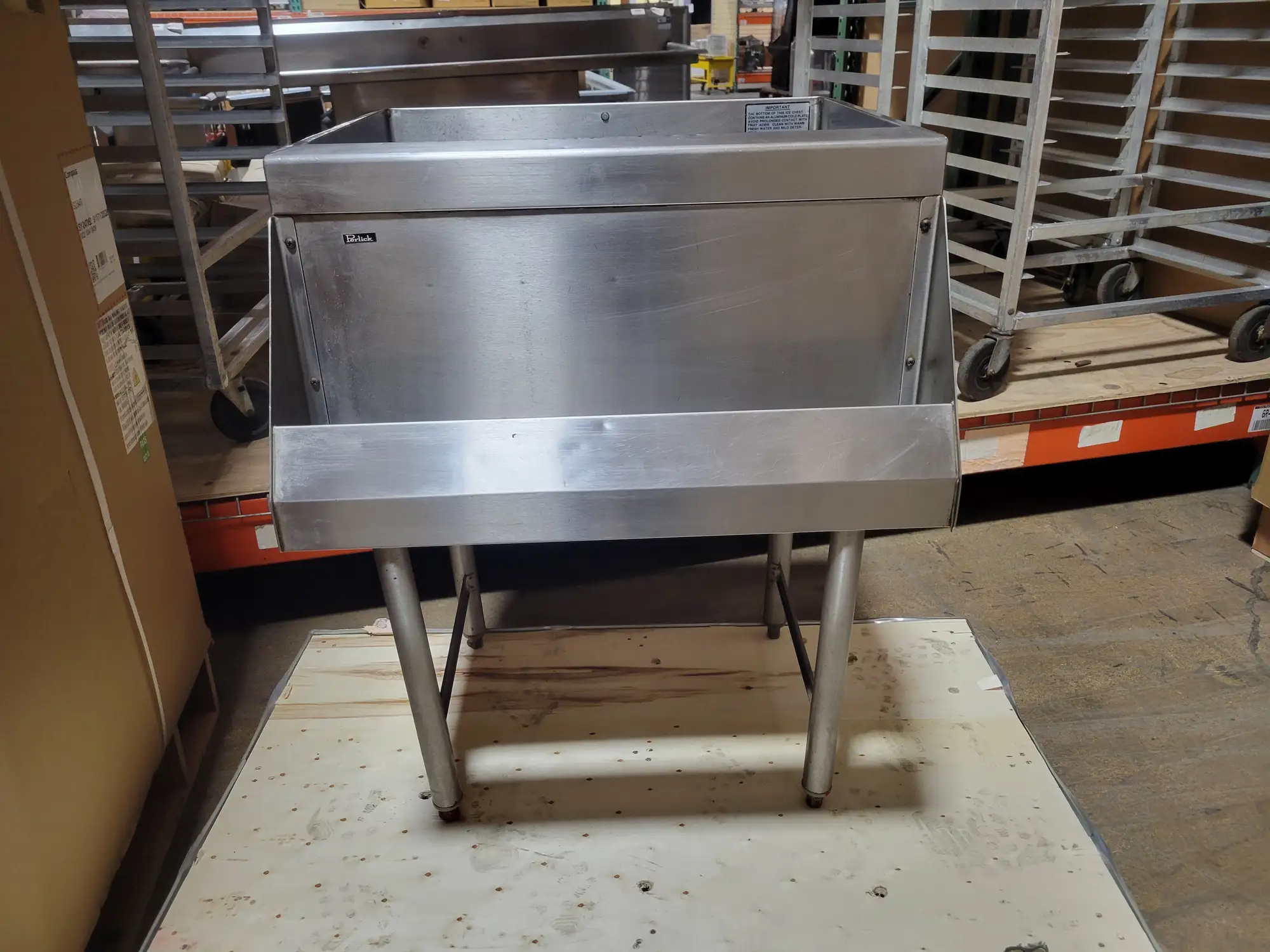 Used Perlick Ice Bin W/ Cold Plate 24.5" x 25"