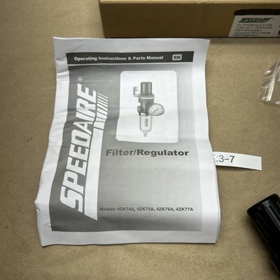 NEW SpeedAire 1/4” NPT 150 Psi Air Pressure Filter/Regulator