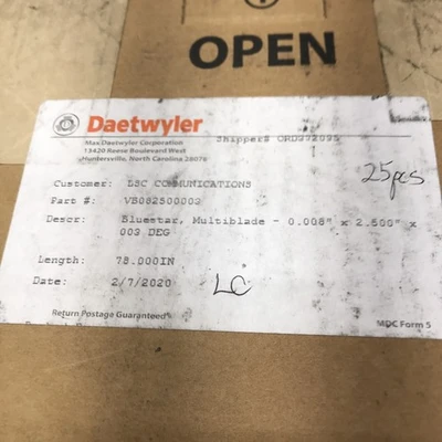 NEW DAETWYLER VB082500003