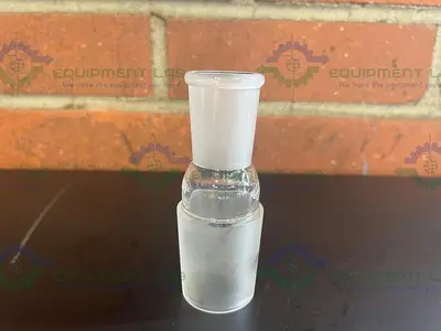 USED CHEMGLASS CG-1000-14 LOWER INNER 45/50 TOP OUTER  29/42 GLASS REDUCER ADAPTER