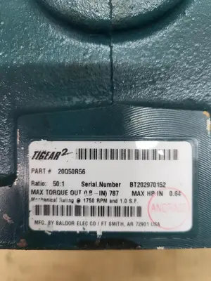 New | in-Stock TIGEAR 2 TIGEAR-2 RIGHT ANGLE WORM GEAR REDUCER 20Q50R56 50:1 RATIO *NEW NO BOX* Speed Reducers | ND Industrial Surplus #1225360