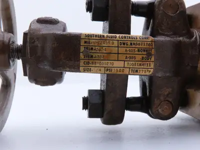 Southern Fluid Controls 8071700 Globe Valve 1/4" Socket Weld Rising Stem