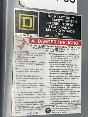 Used SQUARE D H361N Miscellaneous Equipment (Electrical & Power) | Surplus Asset Holdings #1198641