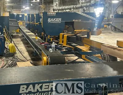 USED 2024 BAKER MODEL CX 5-HEAD RESAW WITH RETURN