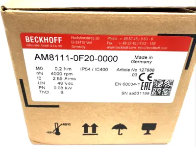 New | in-Stock Beckhoff AM8111-0F20-0000 Servo Motors Michigan US | Maverick Industrial Sales #1459752