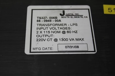 New | in-Stock Justin Transformer TS327-006B Transformers California US | Davliegogo LLC #1707199