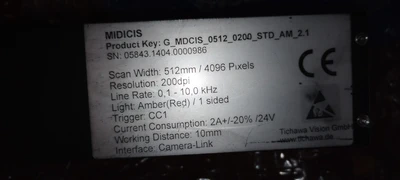 USED TICHAWA VISION G-MDCIS-0512-0200-STD-AM-2.1