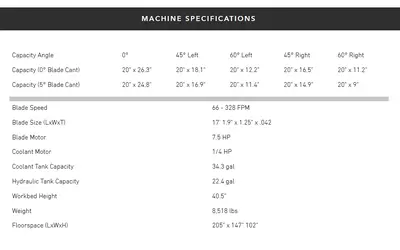 COSEN AV-2026NC Vertical Band Saws | Hillary Machinery (2)