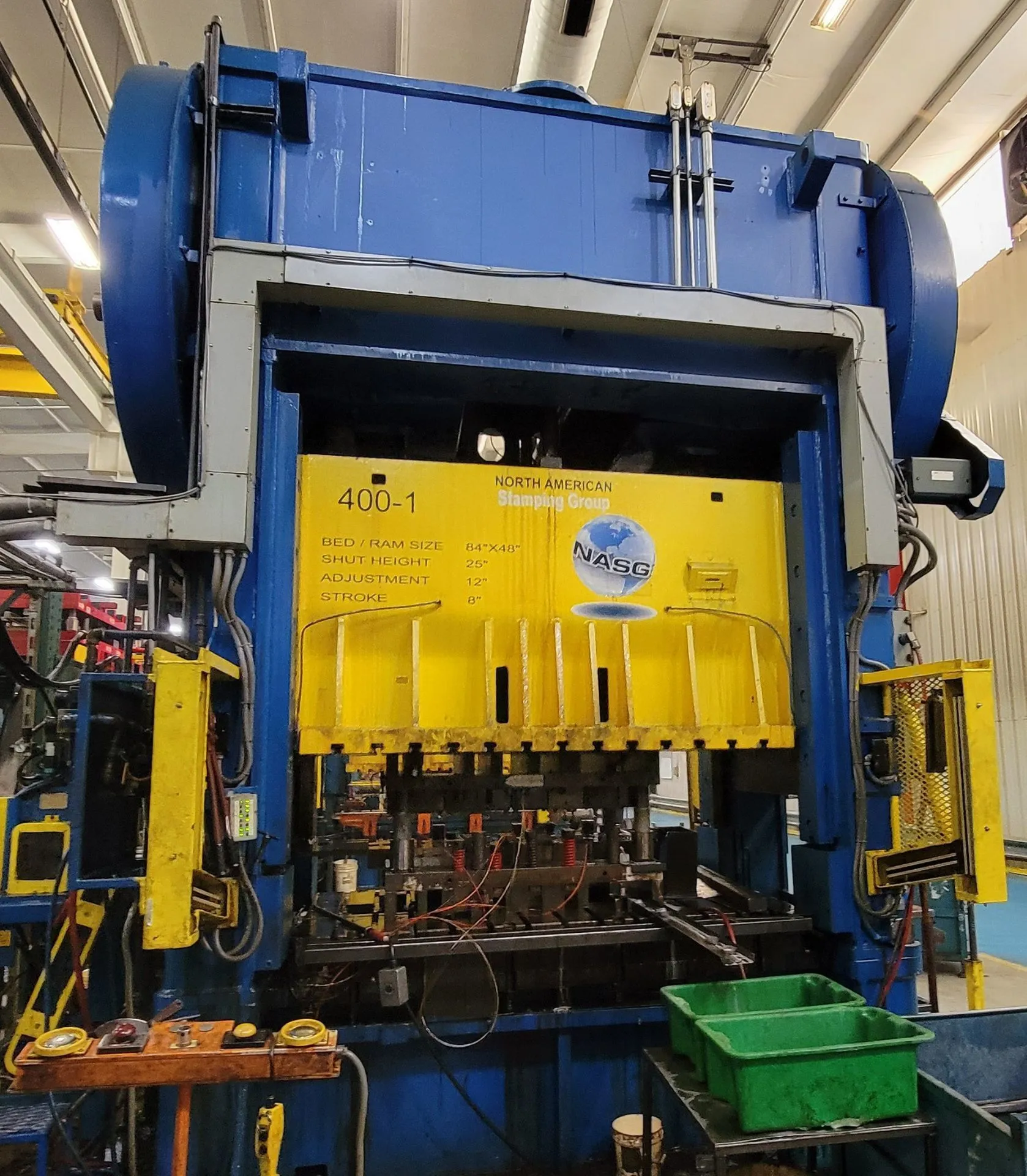 400 Ton Niagara Straight Side Mechanical Press, SC2-400-84-48, 8" stroke, 35-70 SPM