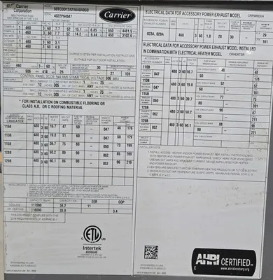 USED 2022 CARRIER 50TCQD12A2A6A0A0G0