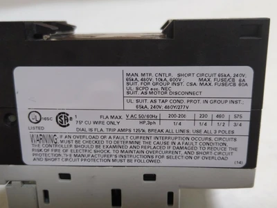 USED SIEMENS 3RV1011-0JA10