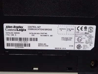 Allen Bradley 1756-CNB/D ControlLogix Control Net Comm Bridge Rev. P01 Used