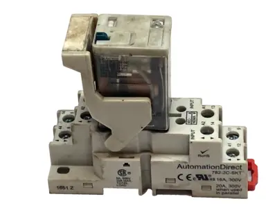 Used AutomationDirect Ice Cube Relay 24VDC 15A w/ Socket 782-2C-SKT Relays & Switches Michigan US | Maverick Industrial Sales #1397774