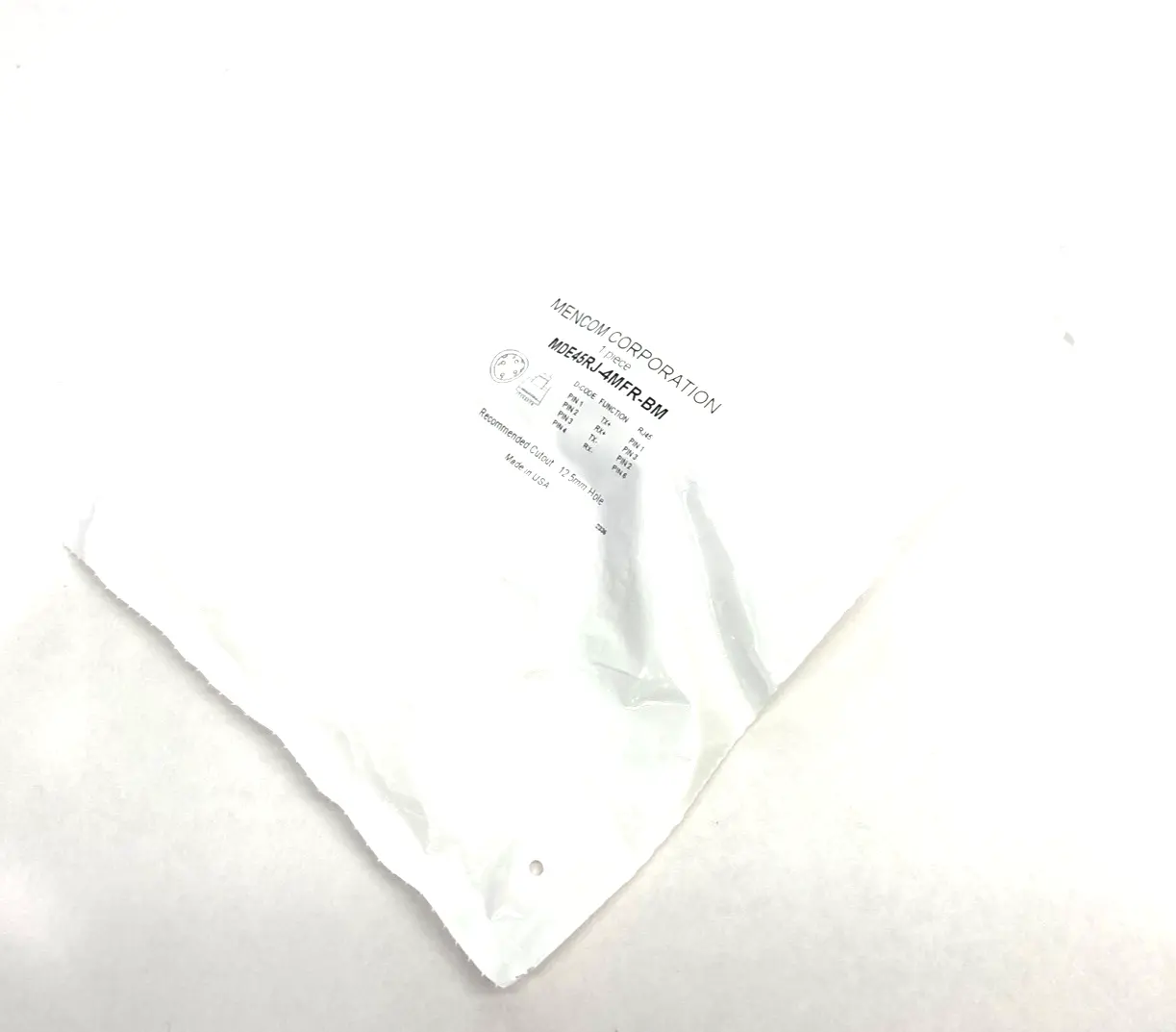 New | in-Stock Mencom Ethernet, Receptacle, M12 4 Pole D-Coded Male to RJ45 Electrical Fittings Michigan US | Maverick Industrial Sales #1395152