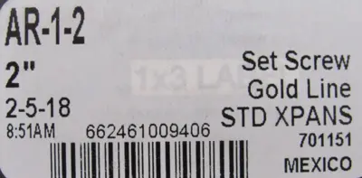 NEW SEALMASTER AR-1-2 GOLD LINE SET SCREW BEARING 2" BORE 701151 AR12