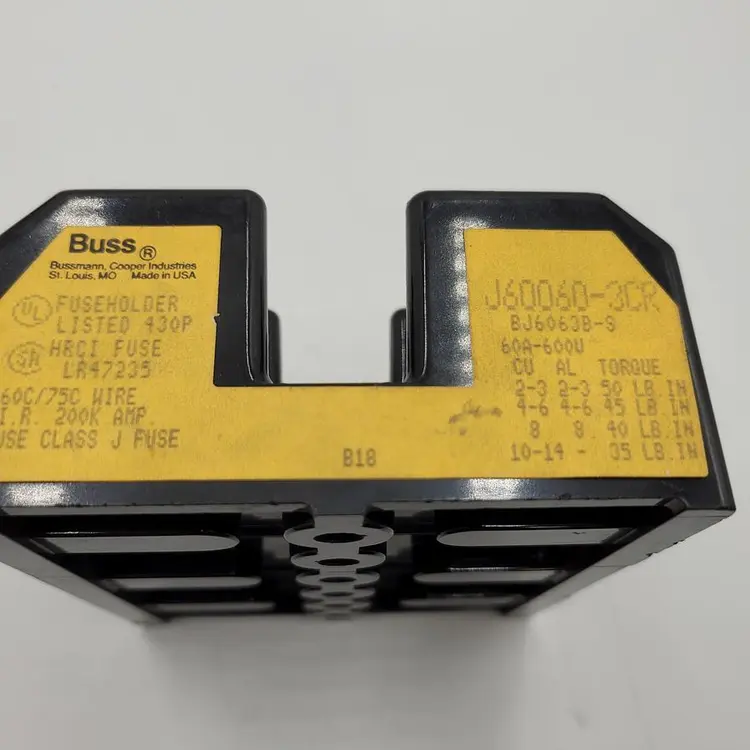 Used BUSSMAN BUSSMAN FUSEHOLDER J60060-3CR Misc Electrical & Power Parts | ND Industrial Surplus #1218973