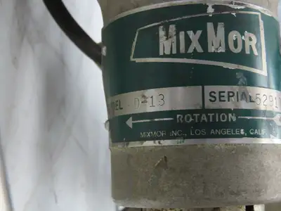 Mix-Mor D-13 Accumix Tank Mixer Clamp-On Agitator Drive 115V Variable Speed