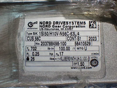 New | in-Stock NORD DRIVESYSTEMS 1SI50/H10VN56C63L/4 Motors (misc) Ohio US | HGR 24 #1184297