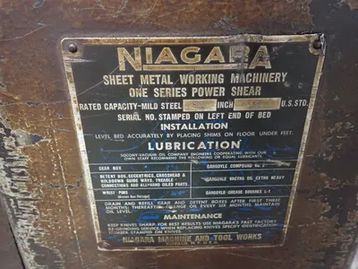 Niagara 72" Sheet Metal Power Shear