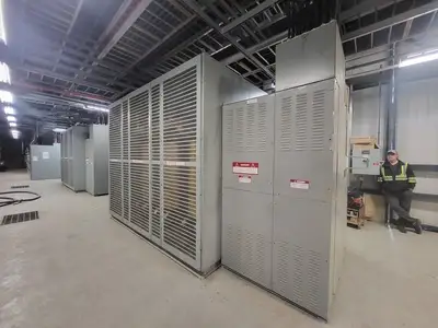 6000/9000 kVA Transformer, 3-Ph, 13800V HV, 600Y/347V LV w/ Switchgear Unit