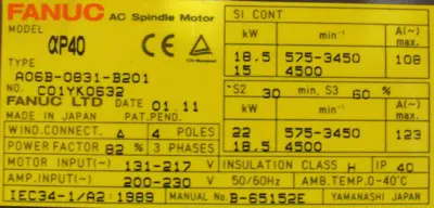NEW FANUC A06B-0831-B201 SERVO MOTOR A06B0831B201