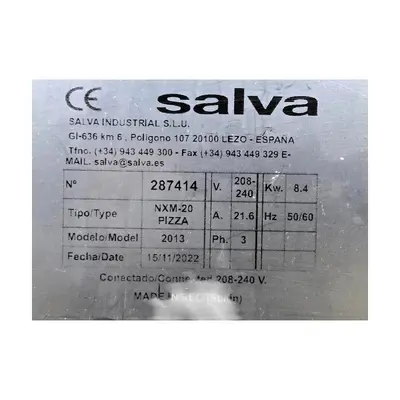 USED SALVA NXM-20 PIZZA 2013