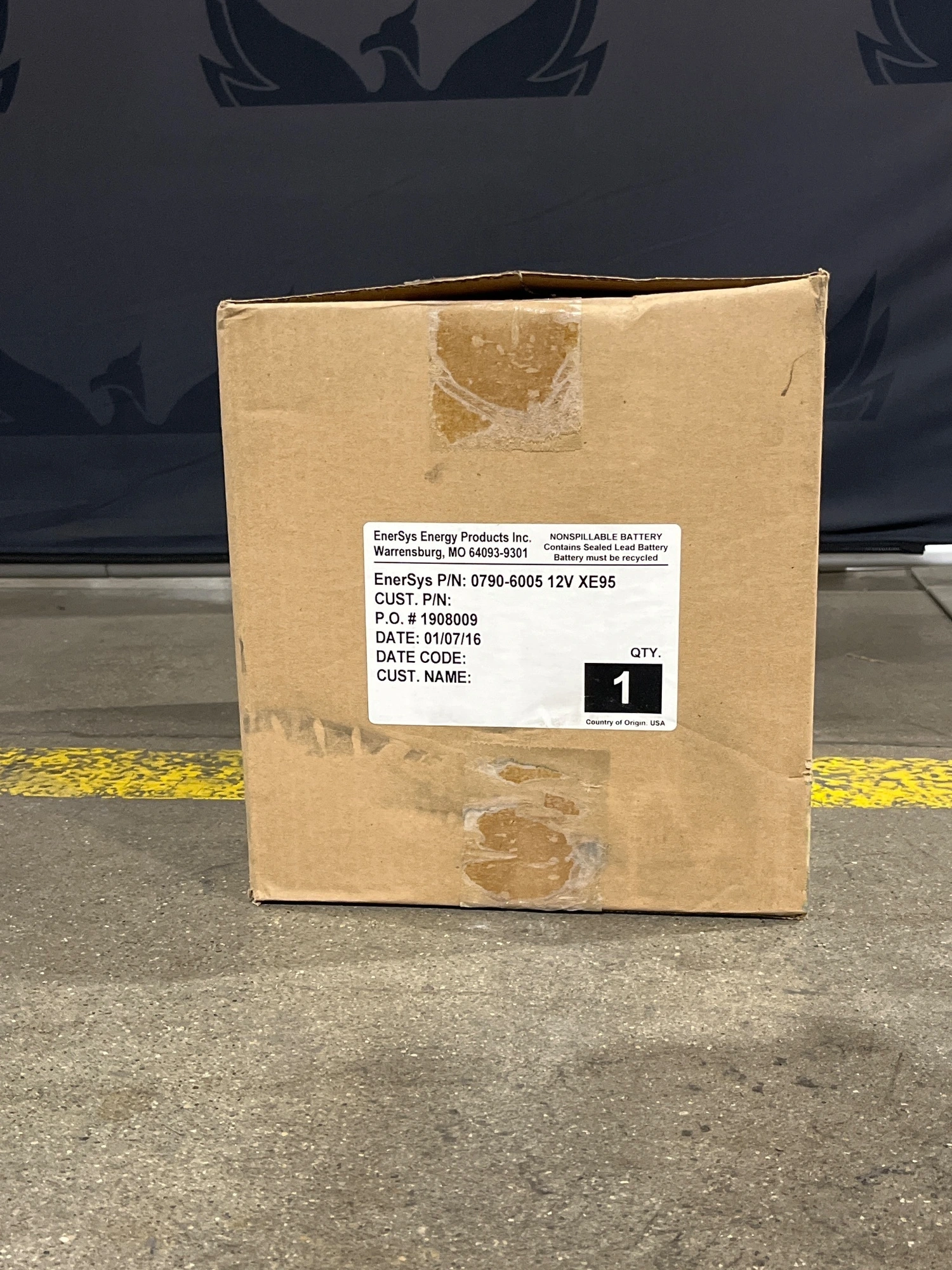 ENERSYS 0790-6005 12V Nonspillable Sealed Lead Battery NEW