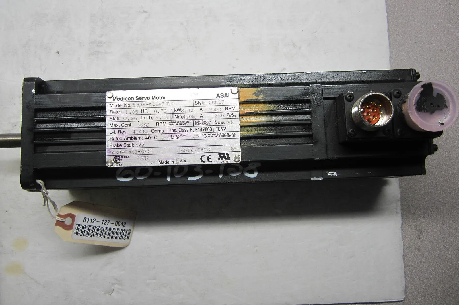 NEW MODICON S33F-A00-F010 SERVO MOTOR S33FA00F010