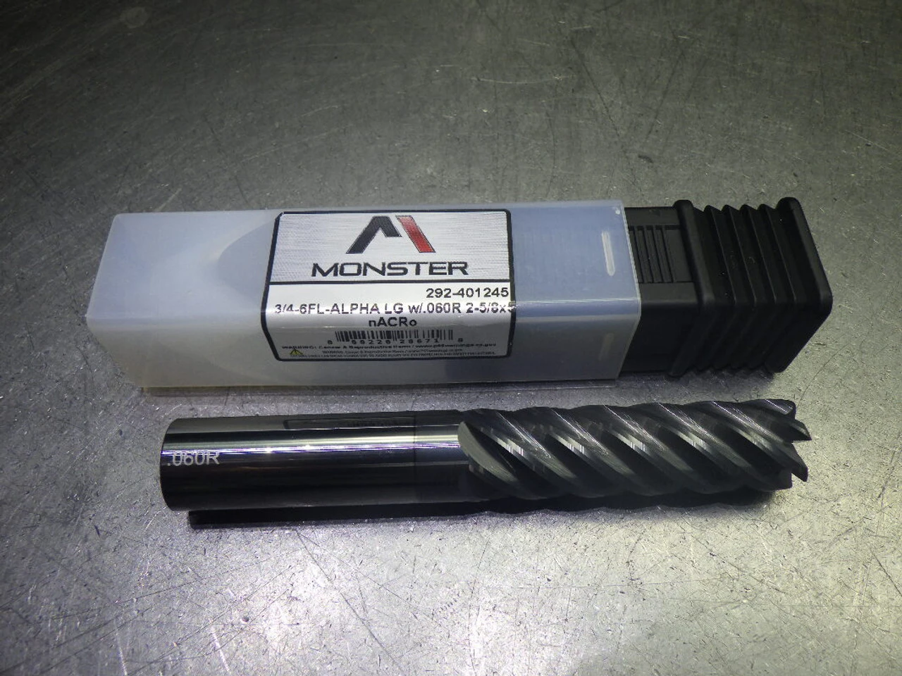 Monster 3/4" 6 Flute Carbide CR LG Endmill 3/4" Shank .06" R 292-401245 (LOC316)