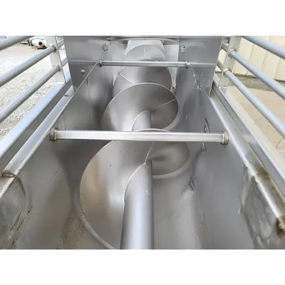 Used FPEC 24" dia. X 12.5' L Incline Sanitary Food Grade Screw Auger Conveyor
