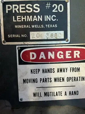 Used LEHMAN INC 20 H-Frame Presses Ohio US | HGR 24 #1266746