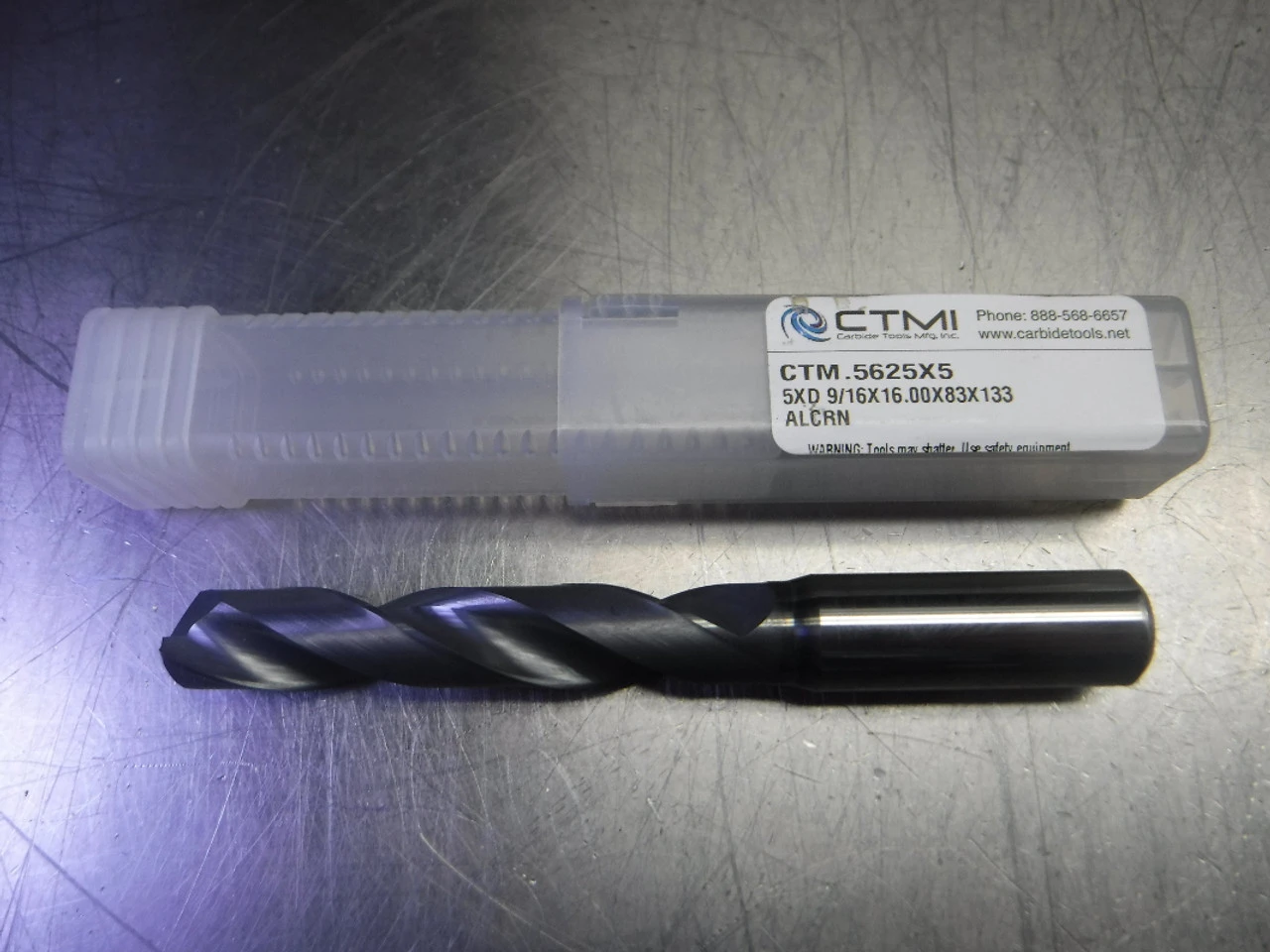 CTMI 9/16" Carbide Drill 16mm Shank 5xd 9/16x16.00x83x133 ALCRN (LOC563A)