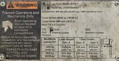 Used 2016 HYSTER S60FT Misc Forklifts Illinois US | Somerset Equipment Sales #1543028