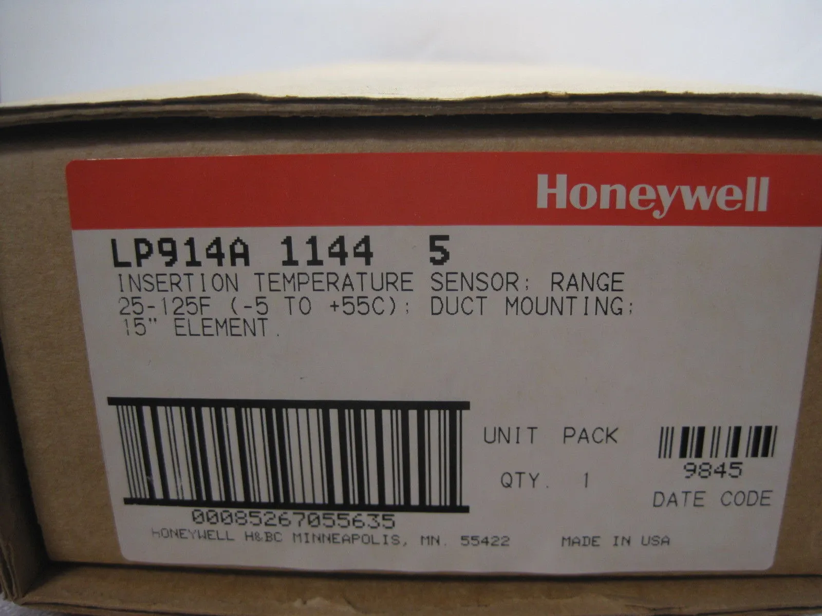 NEW HONEYWELL LP914A-1144-5 TEMPERATURE SENSOR LP914A11445