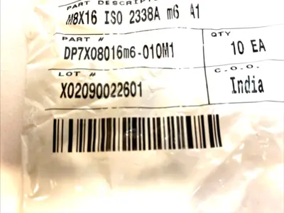 DP7X08016M6-010M1 | Dowel Pin  Stainless Steel PKG OF 10 - New Other