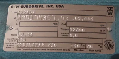 NEW SEW EURODRIVE K77AD4 HELICAL BEVEL GEARMOTOR