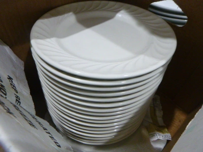Wire Shelving with Dishware